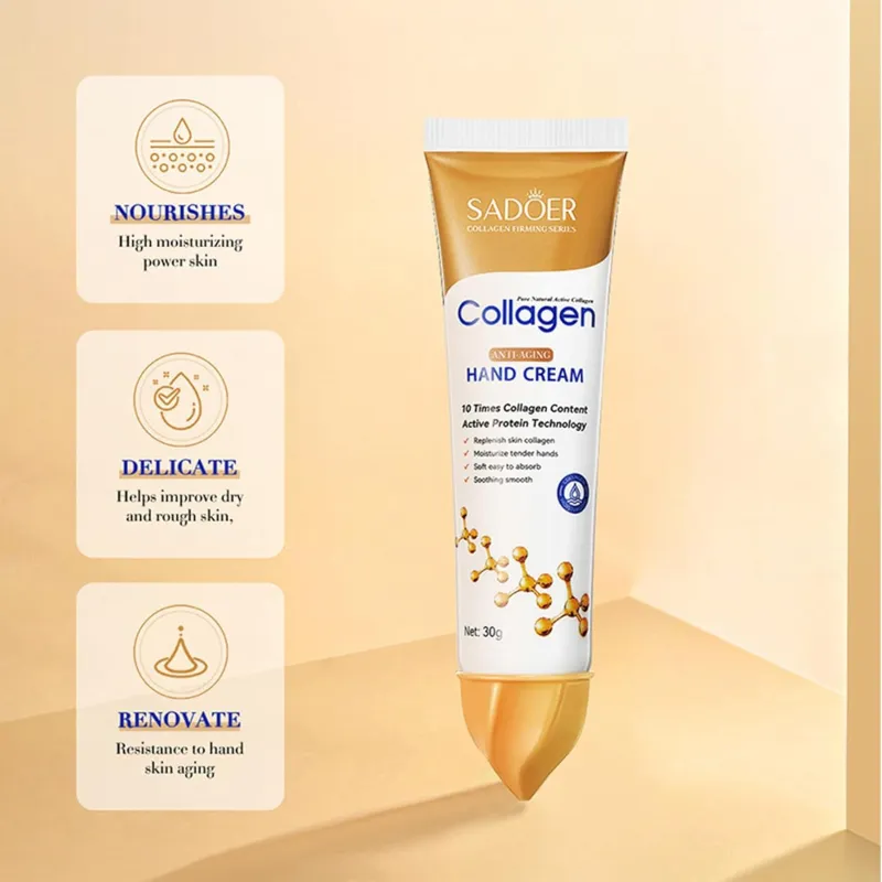 •عرض حبتين كريم اليدين المضاد للشيخوخة والكولاجين النشط من سادوير-ANTI-AGING COLLAGEN HAND CREAM