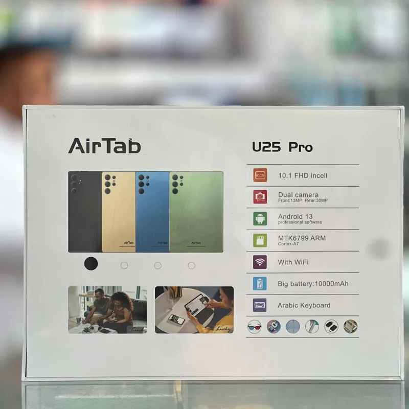 AirTab U25 Pro 10" Tablet + Keyboard + Mouse + Pen ضمان 6 شهور