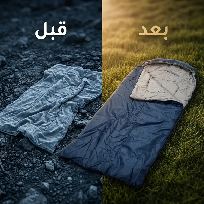 مرتبة وبطانية قابلة للطي مع شنطة حمل – كيس نوم للتخييم والسفر