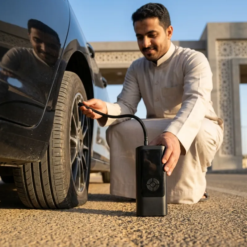 منفاخ لاسلكى وباور بانك وكشاف 3*1
