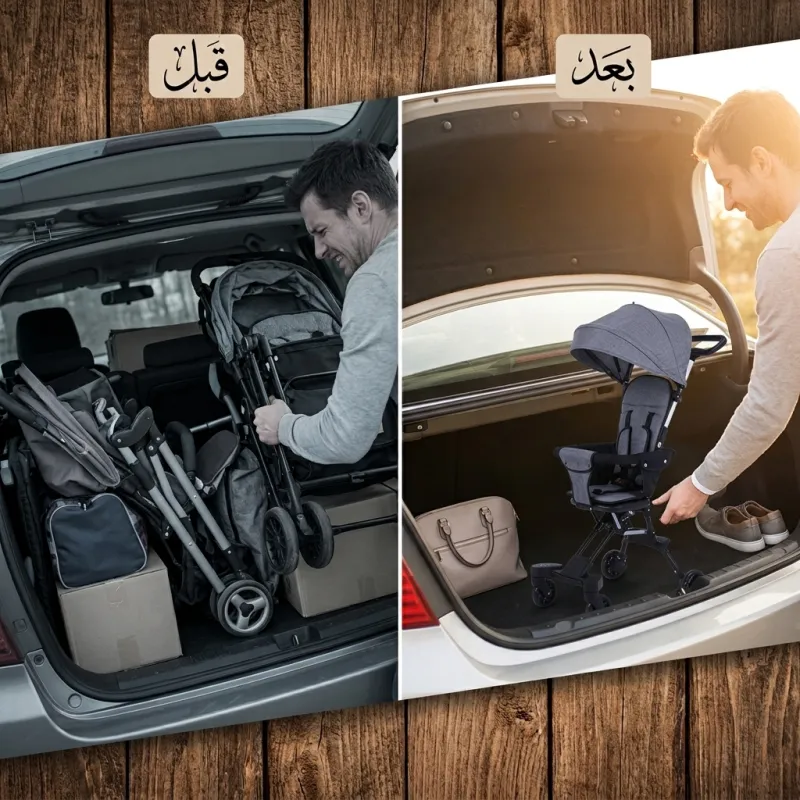عربة أطفال قابلة للطى سهلة الحركة فى جميع الاتجاهات