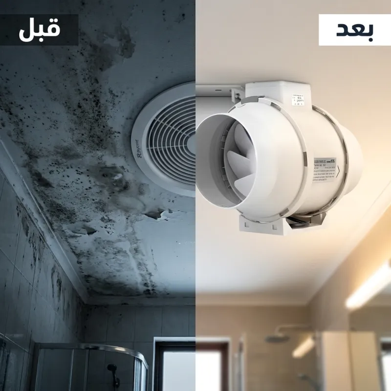 System Exhaust Air for Bathroom Kitchen - شفاط ونظام تهوية مختلط