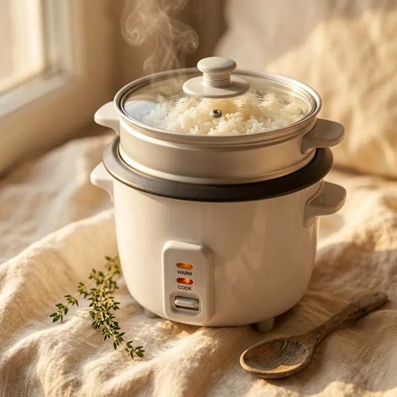 طباخ الأرز الكهربائي من دينيكس بضمان عامين