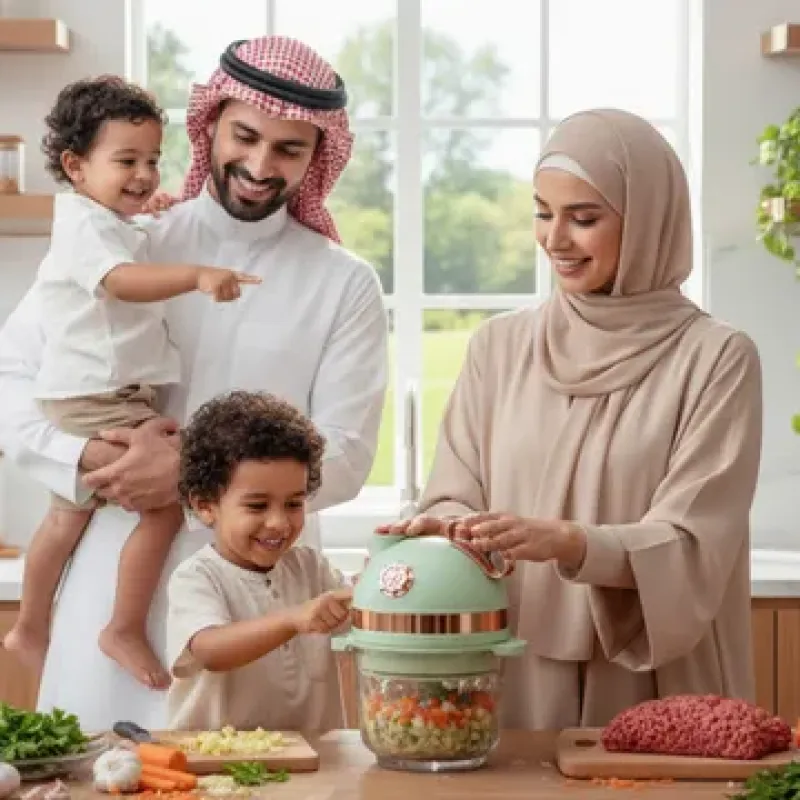 قطاعة ومفرمة  500 واط بضمان عامين 8 شفرات